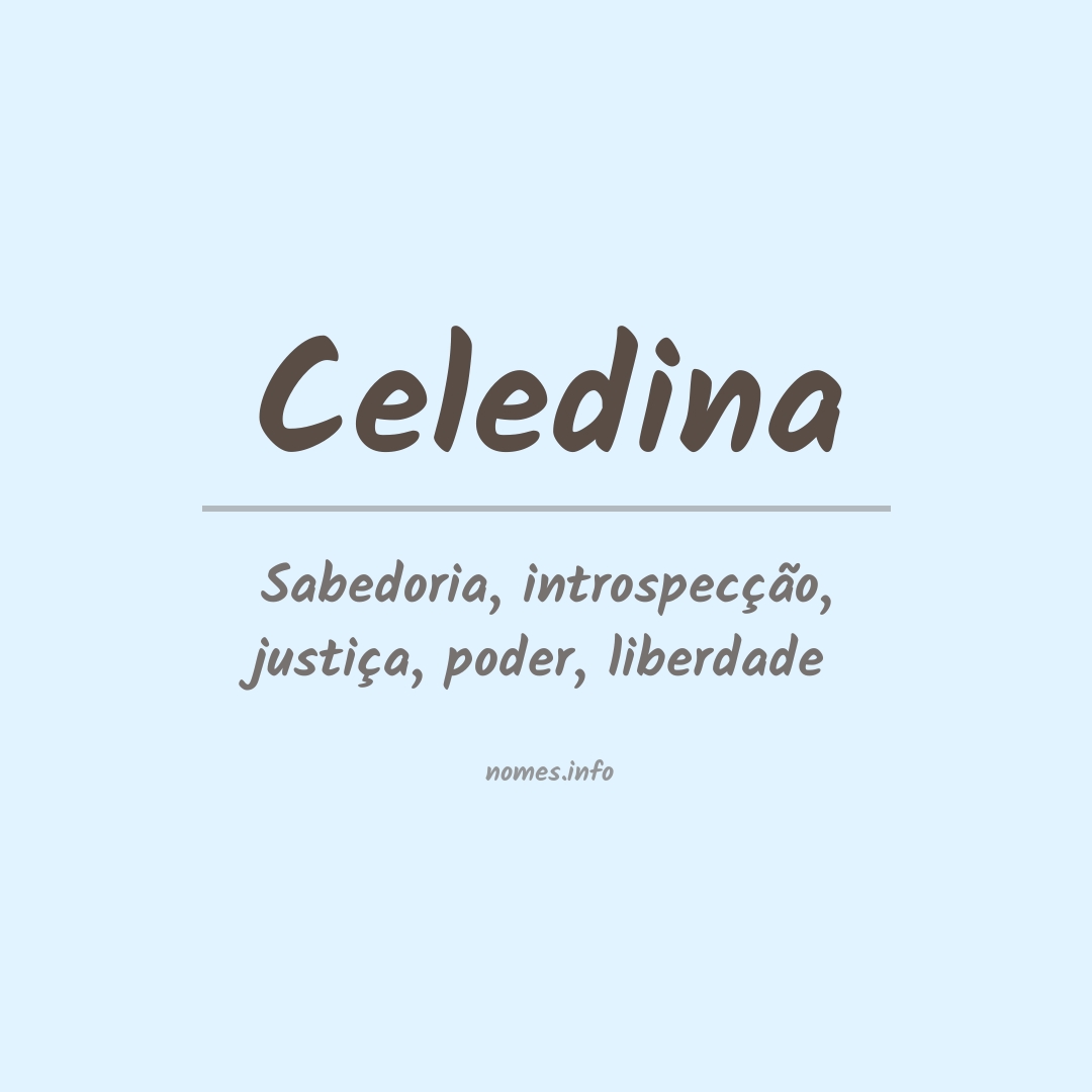 Significado do nome Celedina