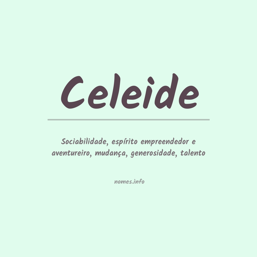 Significado do nome Celeide