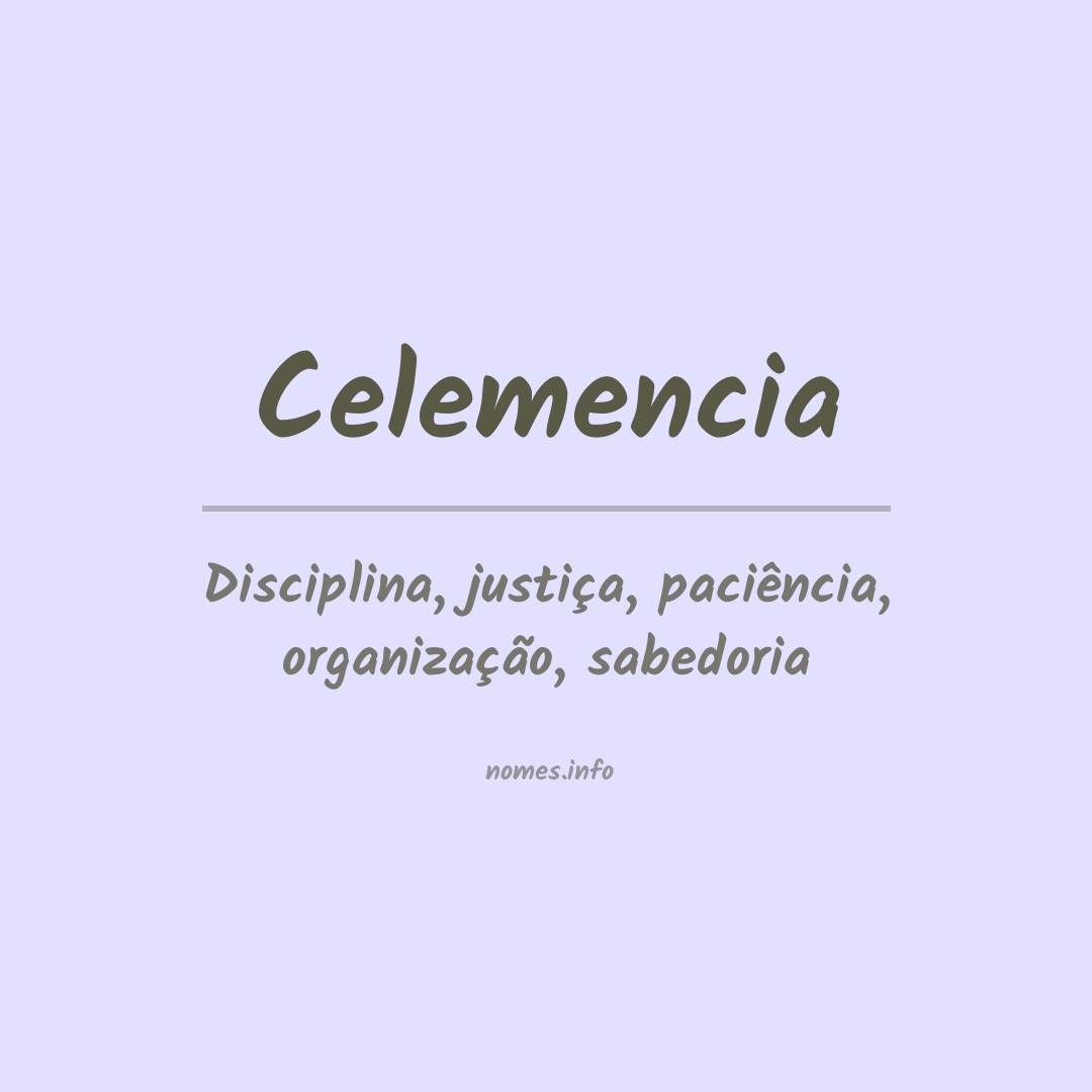 Significado do nome Celemencia