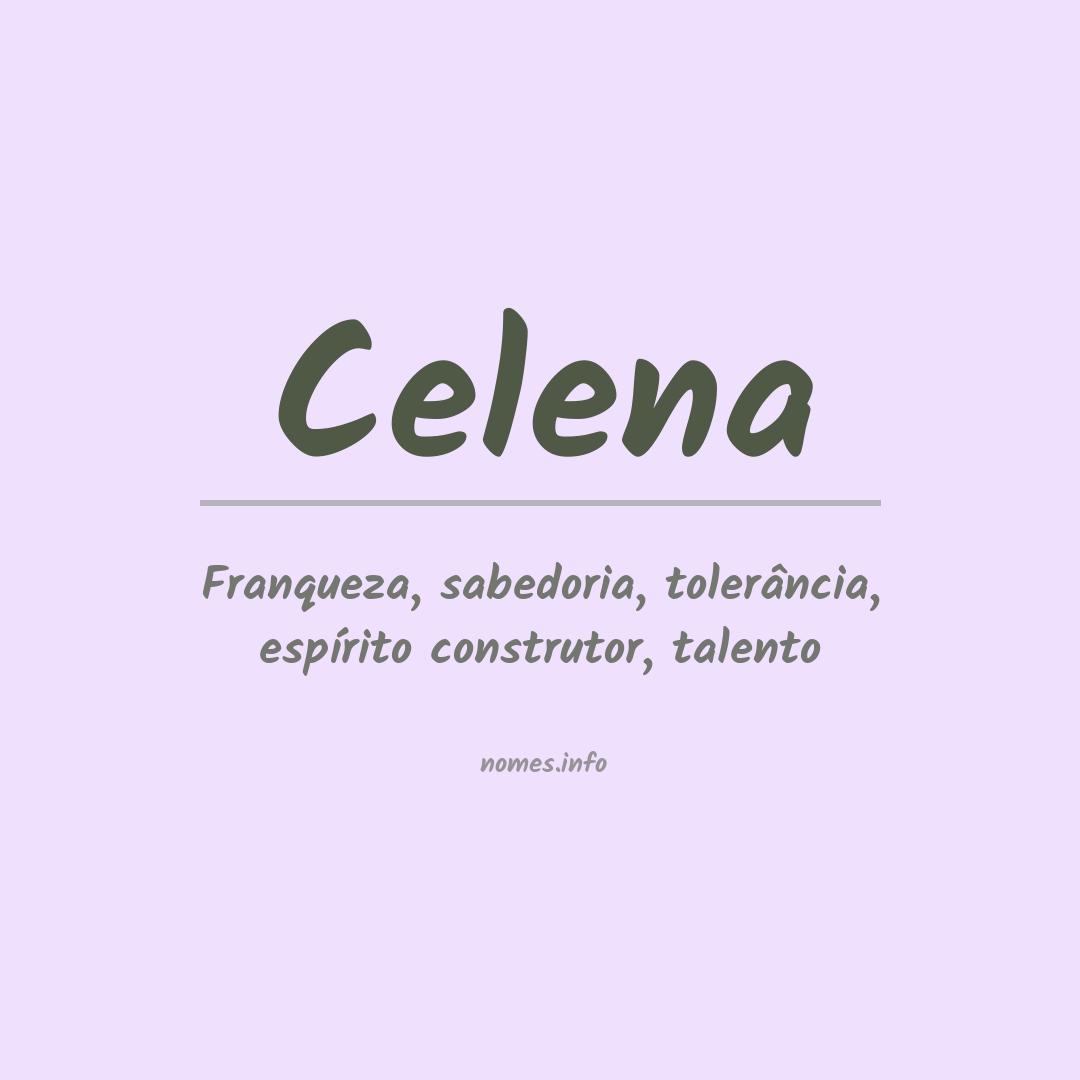 Significado do nome Celena