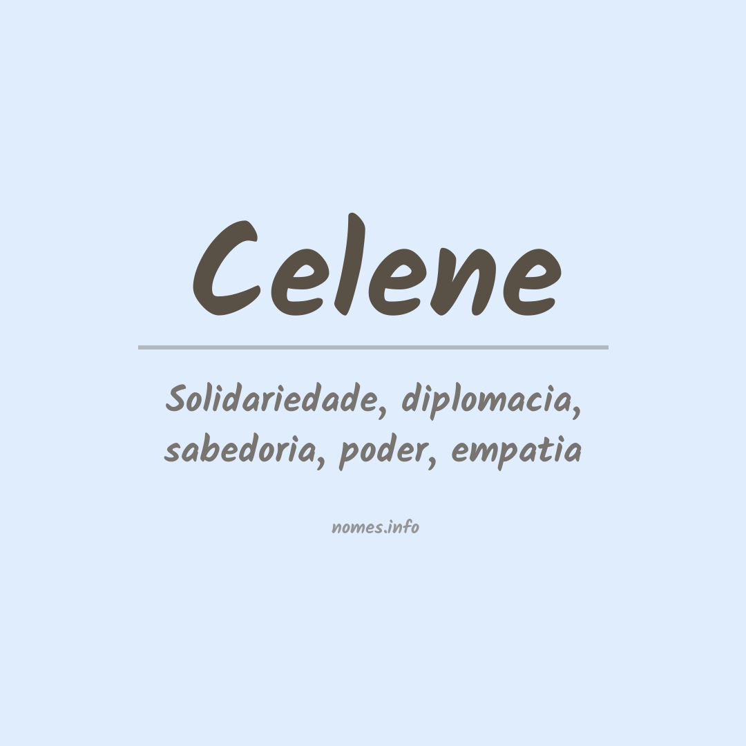Significado do nome Celene
