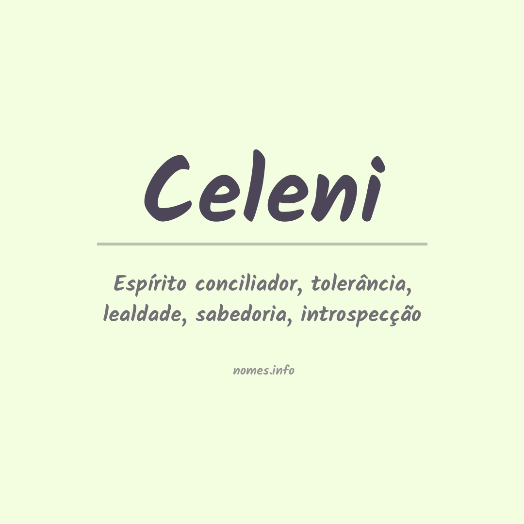 Significado do nome Celeni