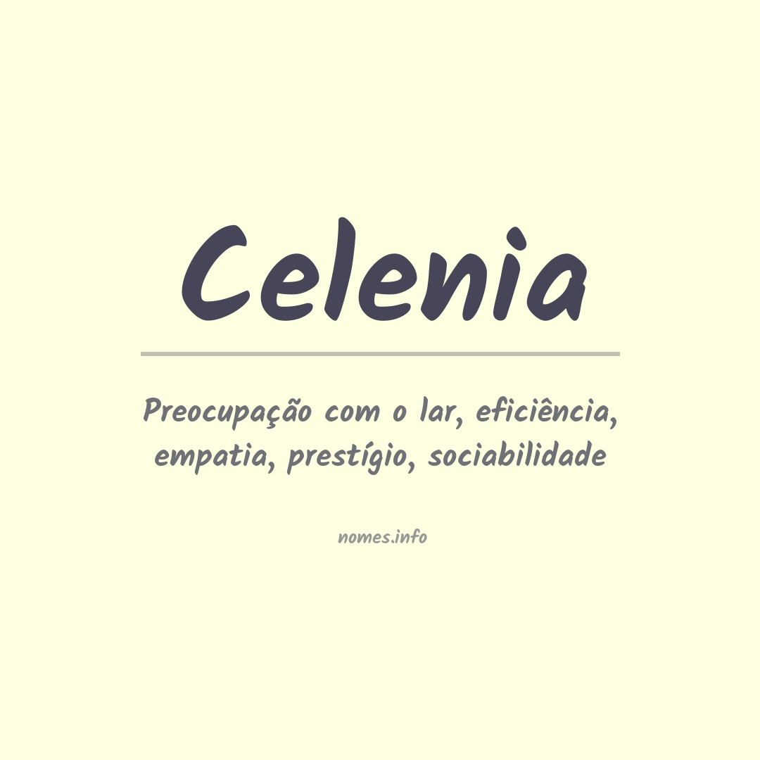 Significado do nome Celenia