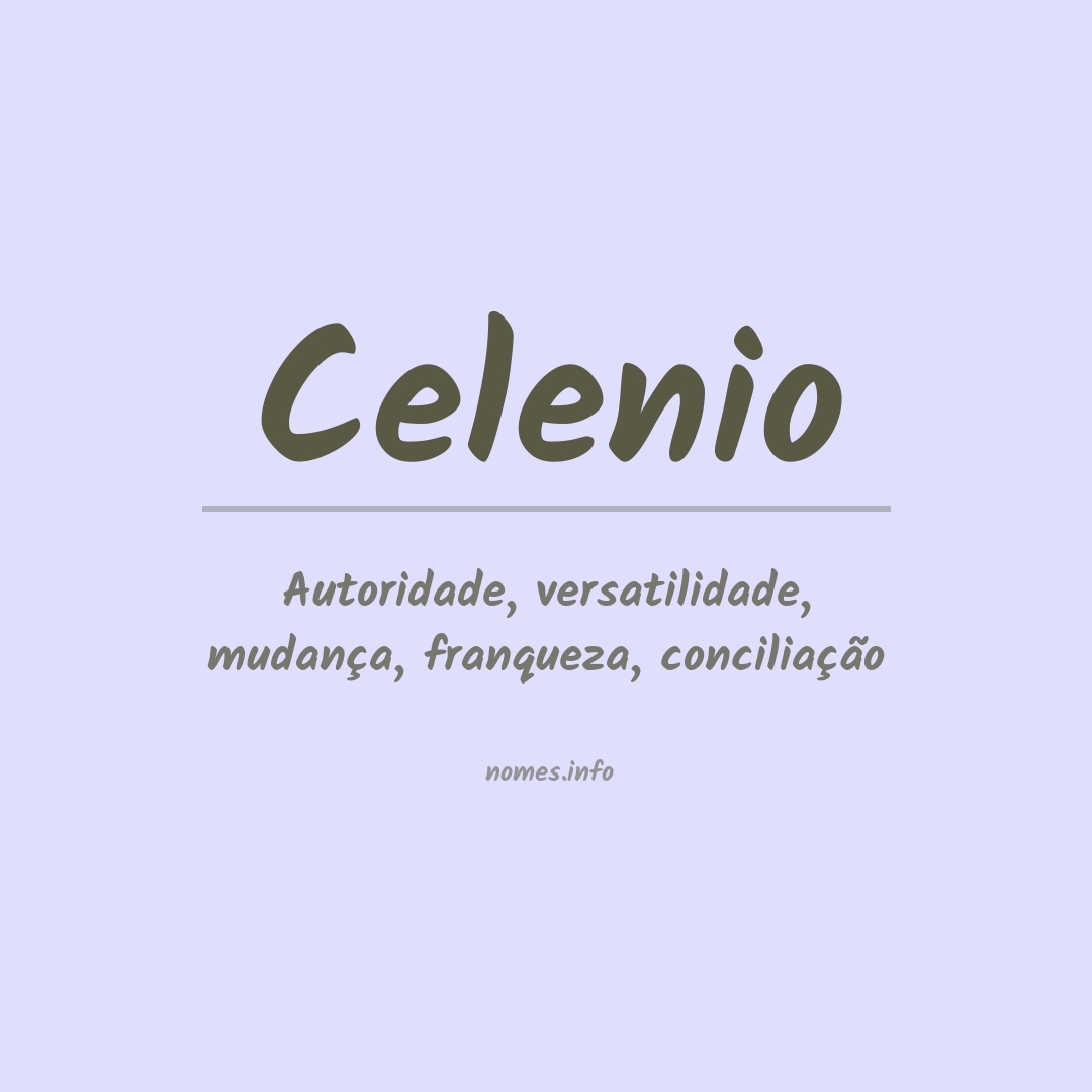 Significado do nome Celenio