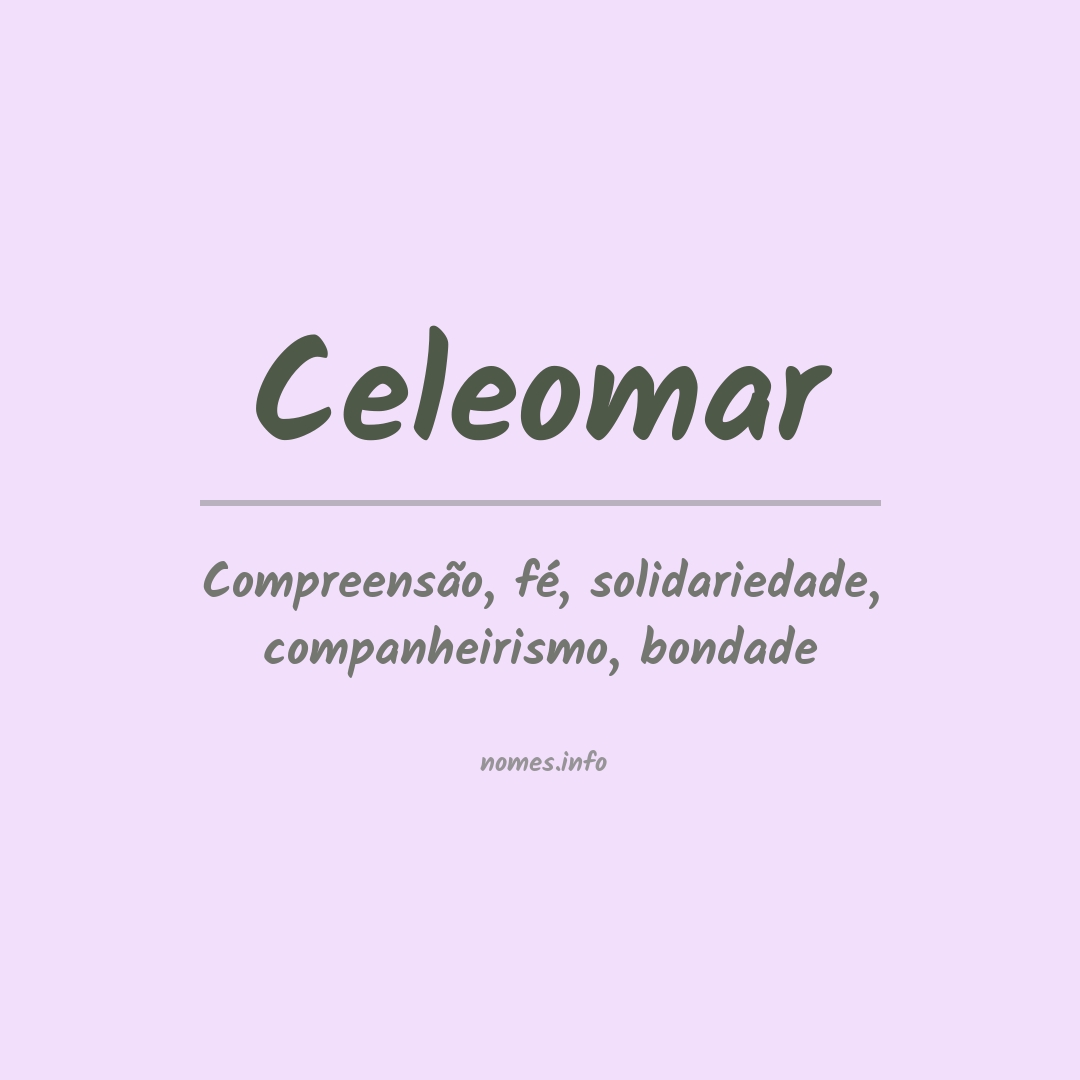 Significado do nome Celeomar