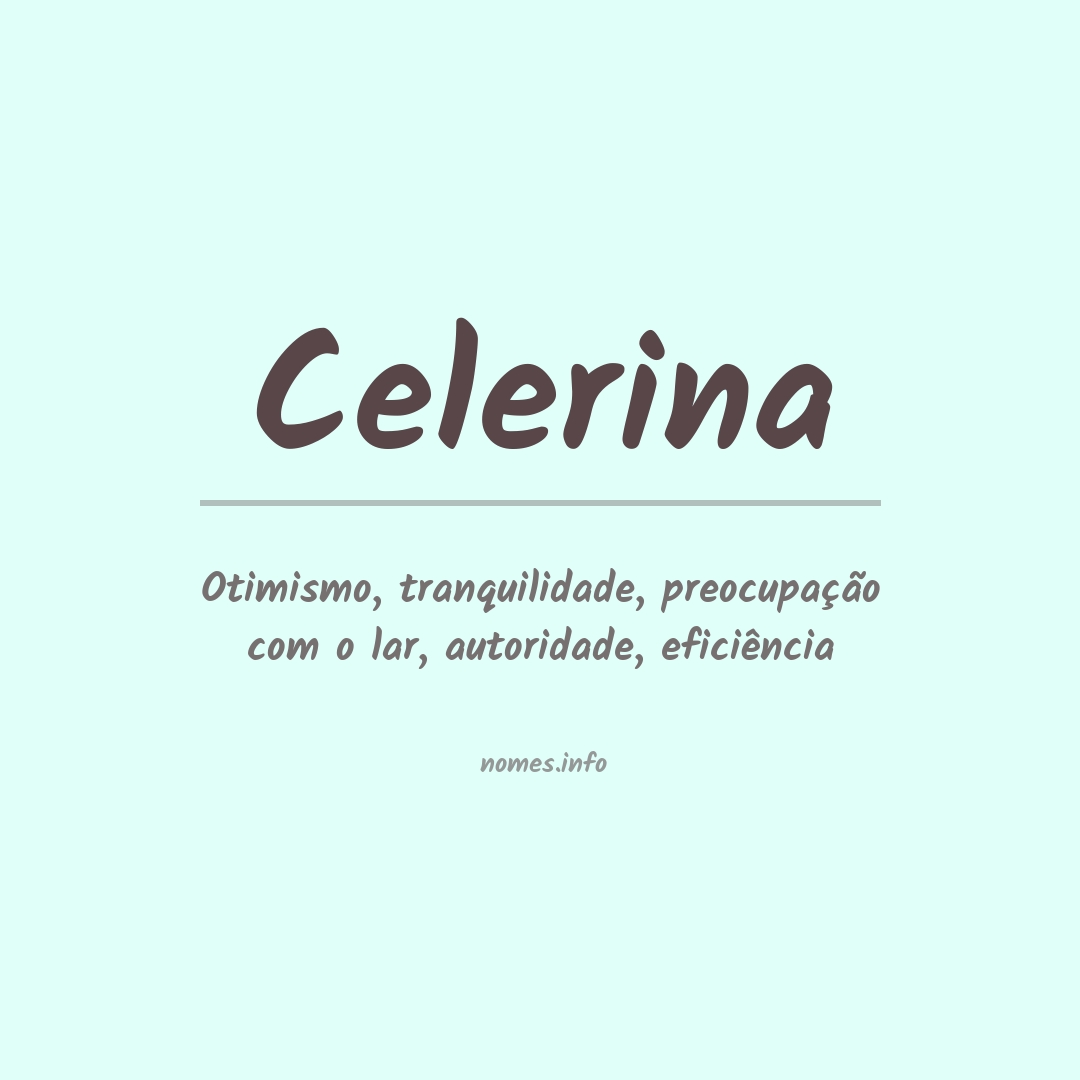 Significado do nome Celerina