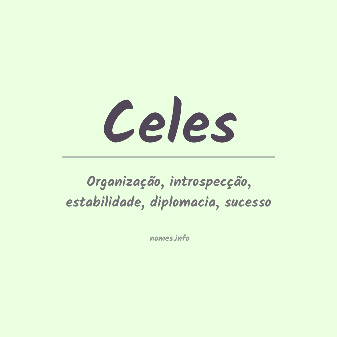 Significado do nome Celes