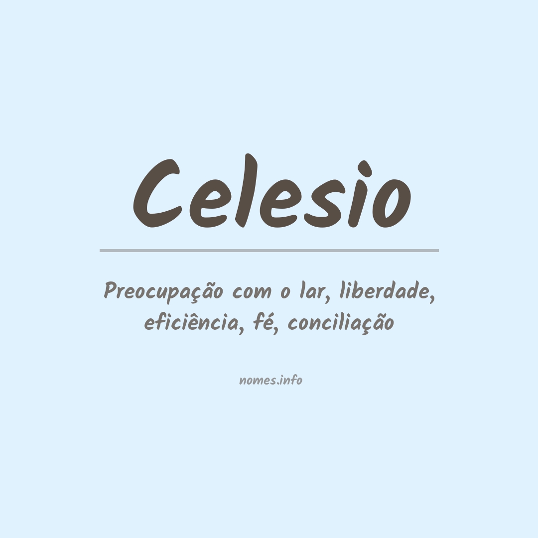 Significado do nome Celesio