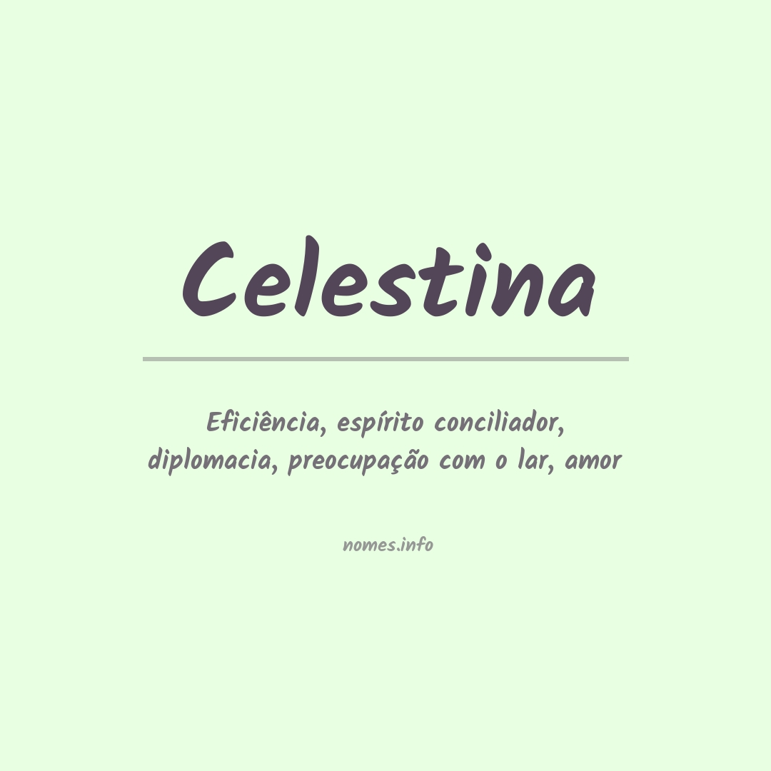 Significado do nome Celestina
