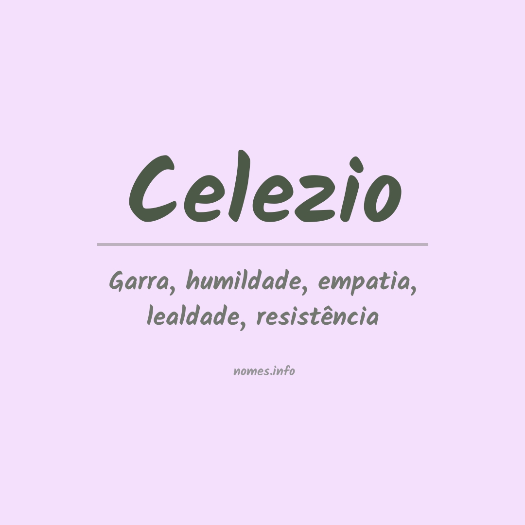 Significado do nome Celezio