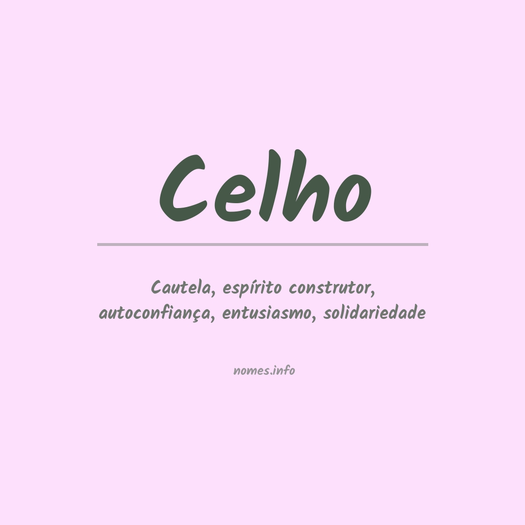 Significado do nome Celho