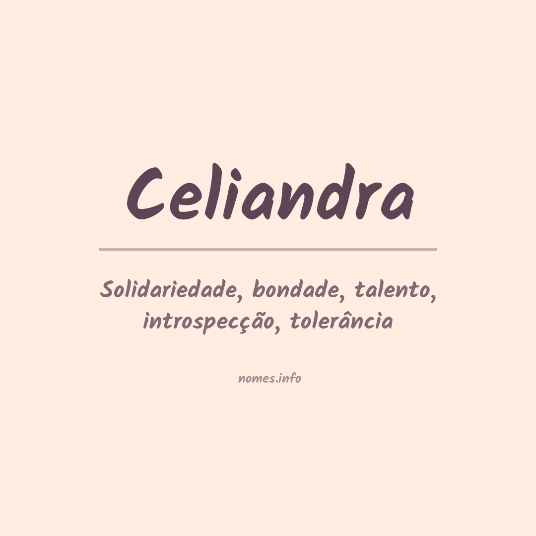 Significado do nome Celiandra