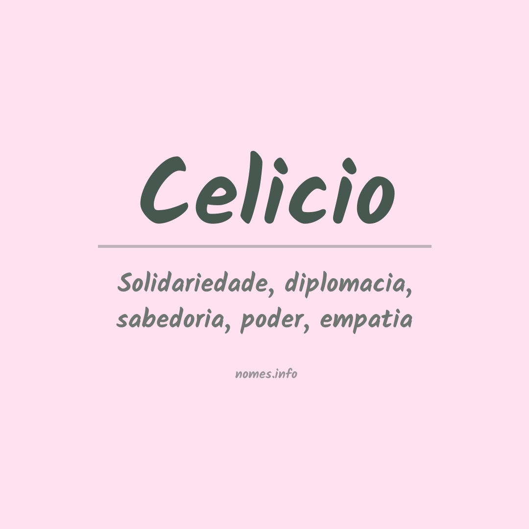 Significado do nome Celicio