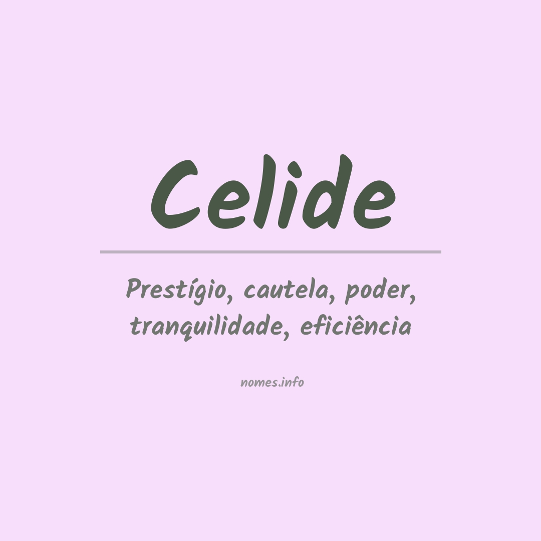 Significado do nome Celide