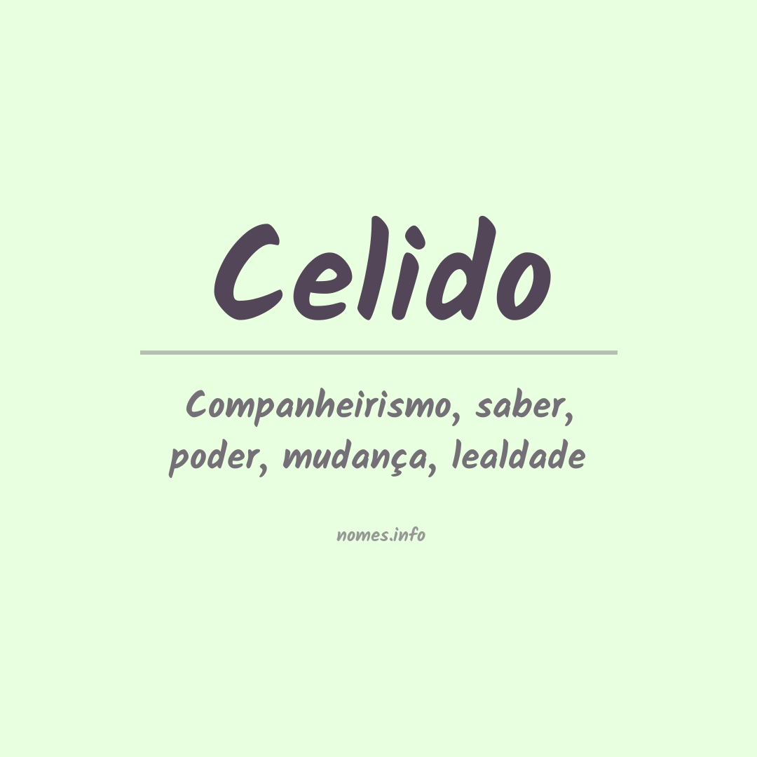 Significado do nome Celido