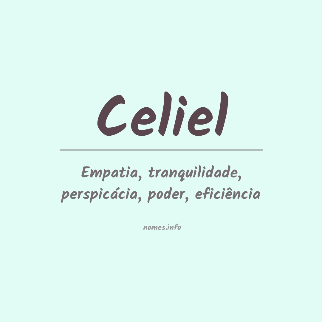Significado do nome Celiel