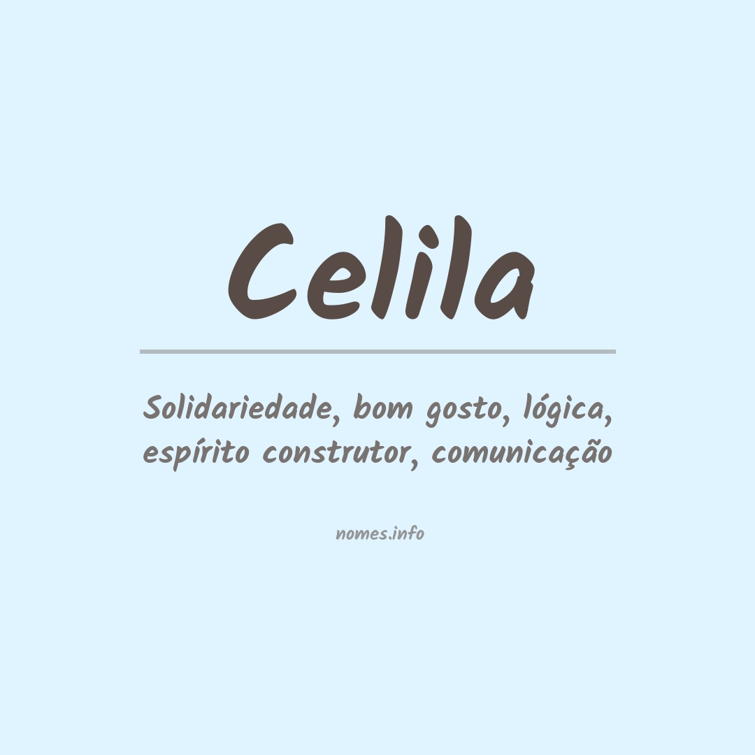 Significado do nome Celila