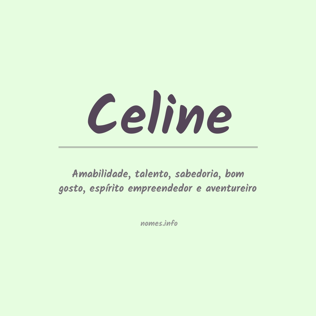 Significado do nome Celine