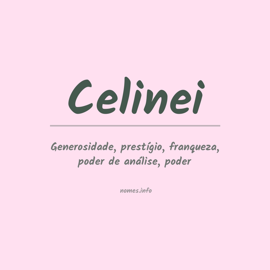 Significado do nome Celinei