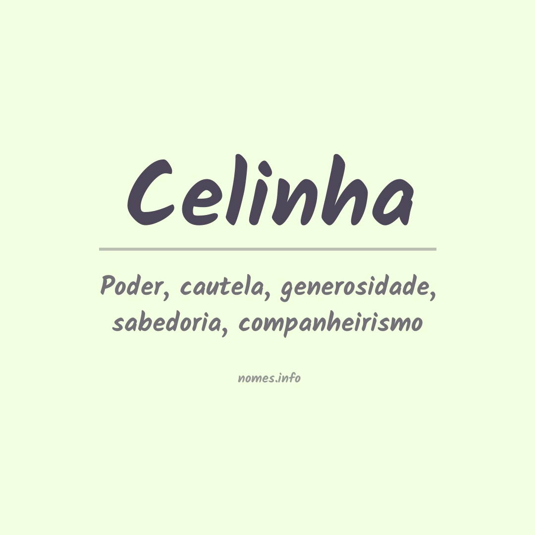 Significado do nome Celinha