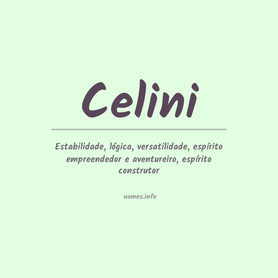 Significado do nome Celini