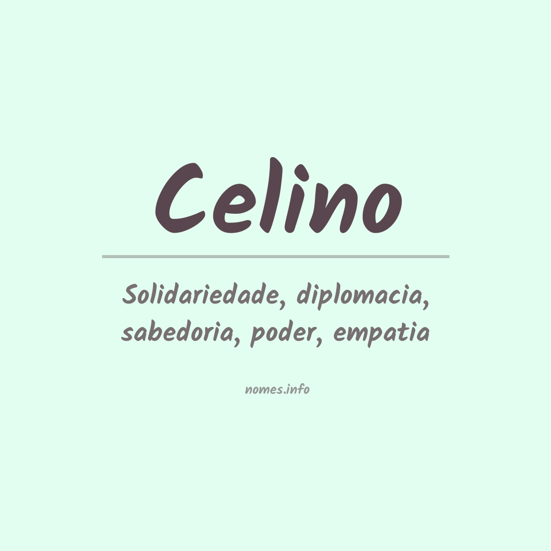 Significado do nome Celino