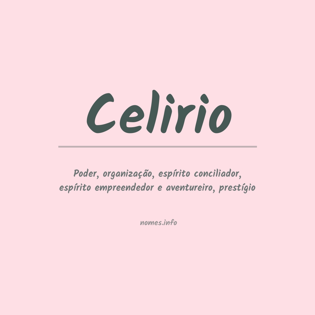 Significado do nome Celirio