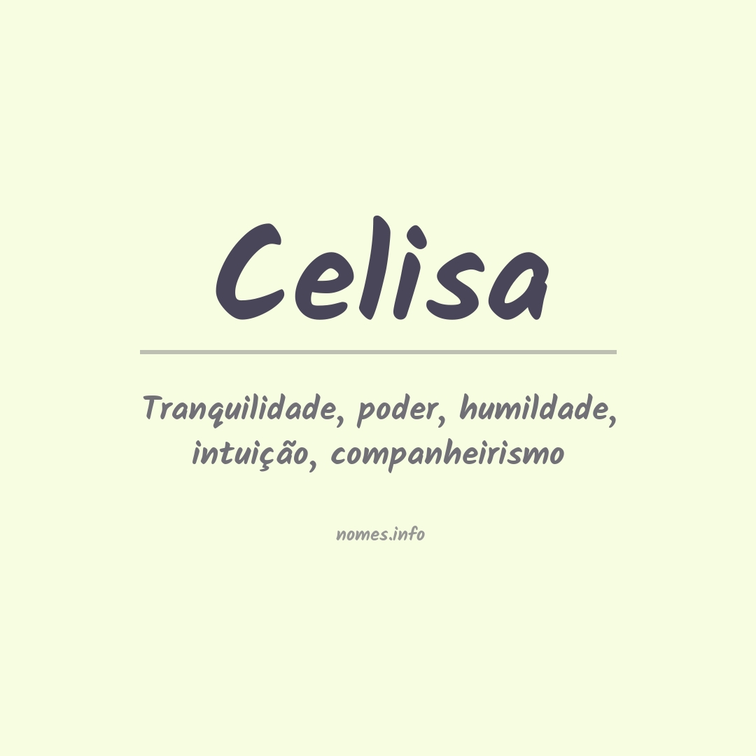 Significado do nome Celisa
