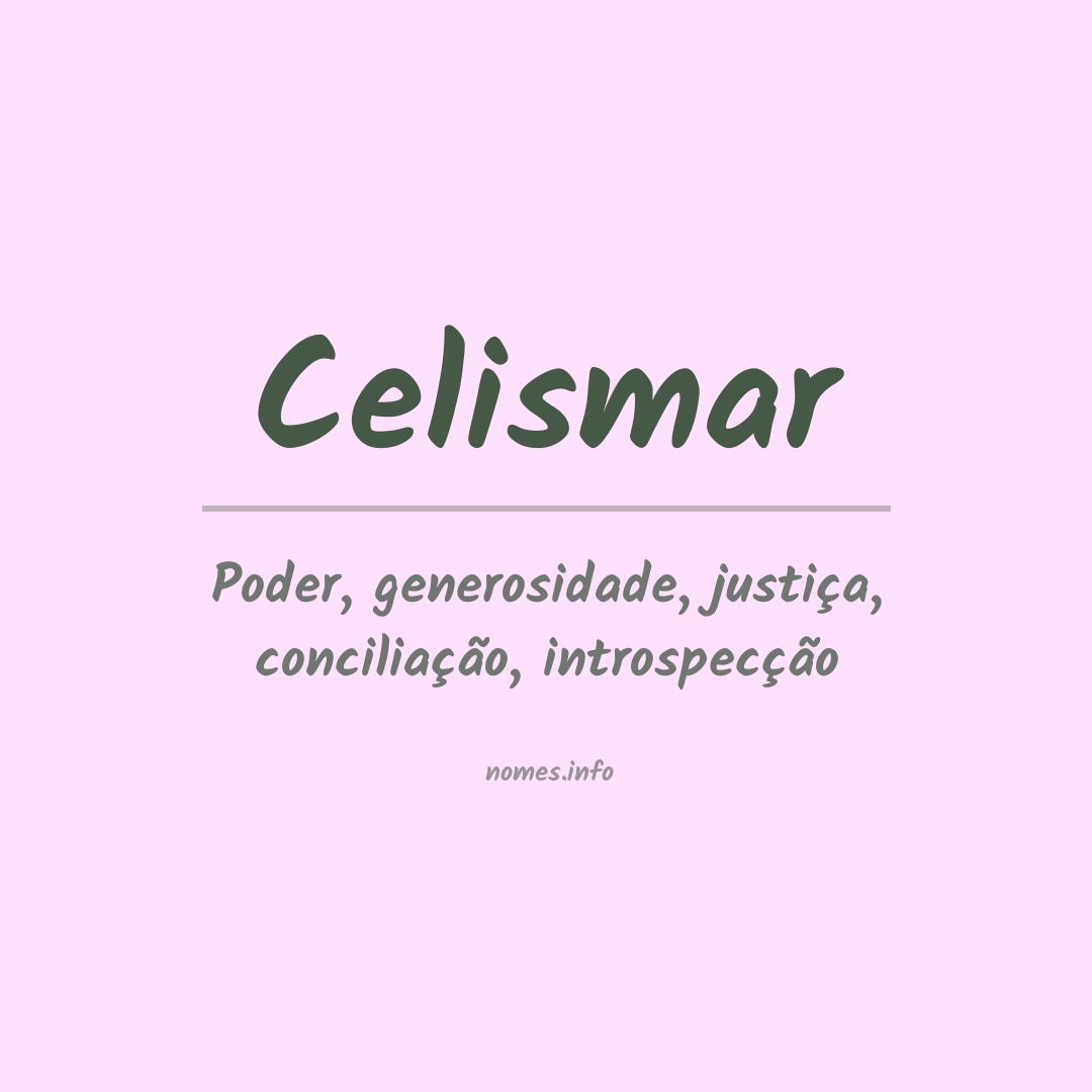 Significado do nome Celismar