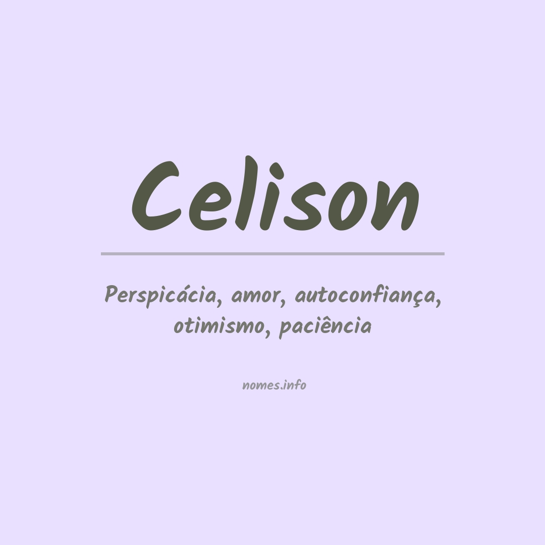 Significado do nome Celison