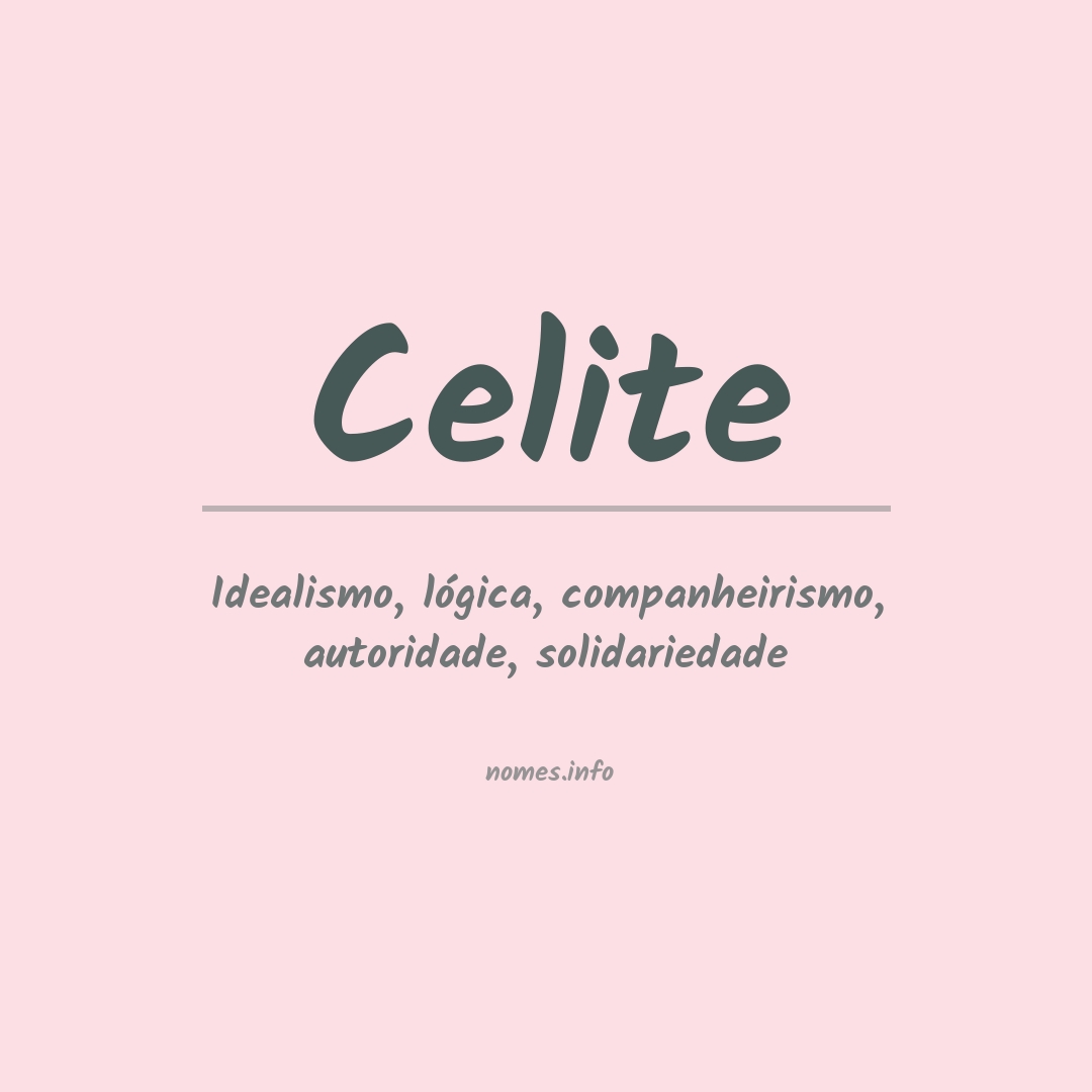 Significado do nome Celite