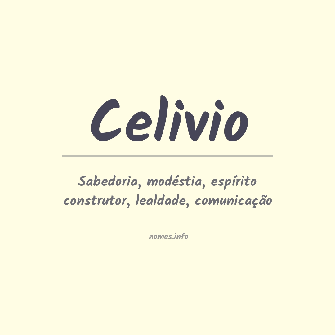 Significado do nome Celivio