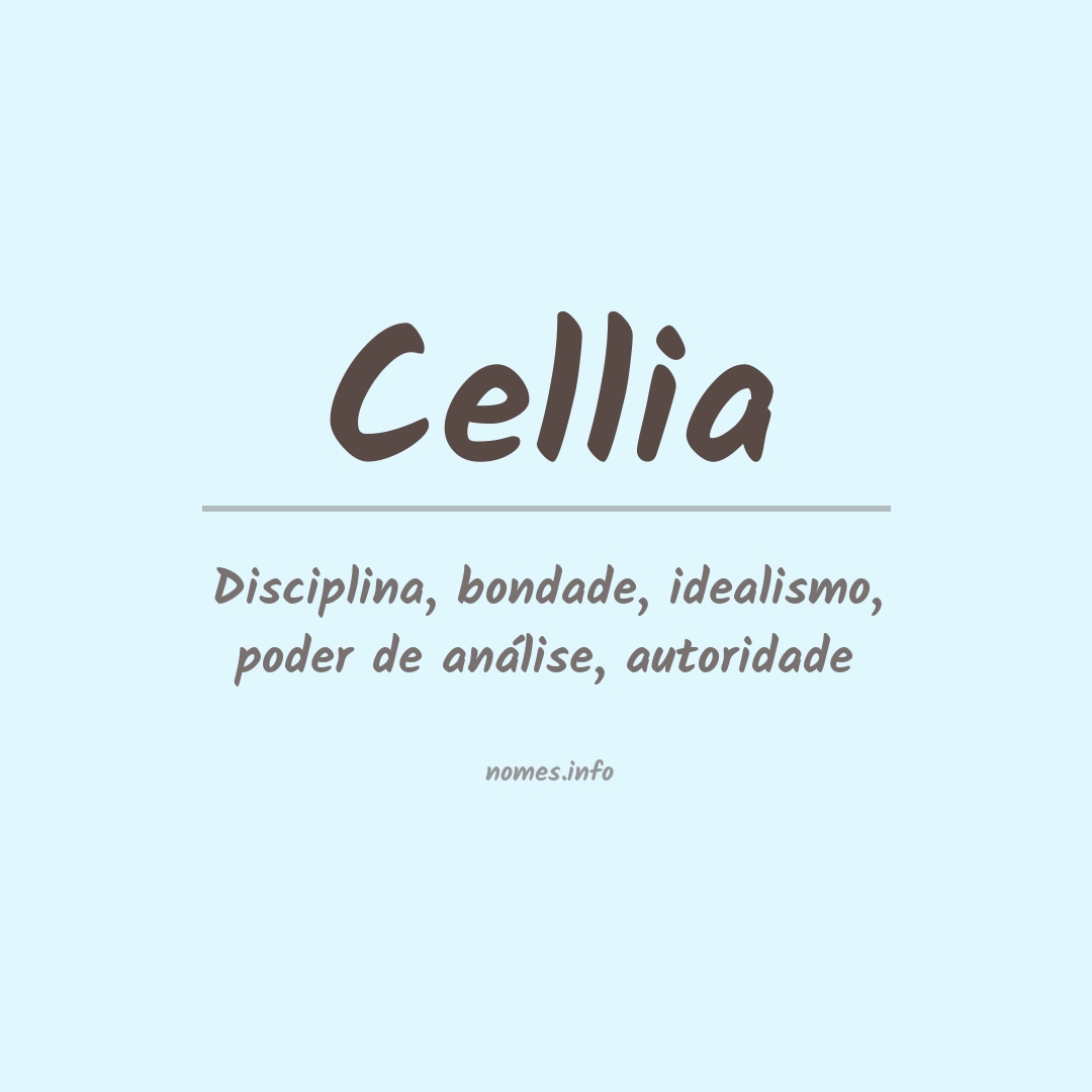 Significado do nome Cellia