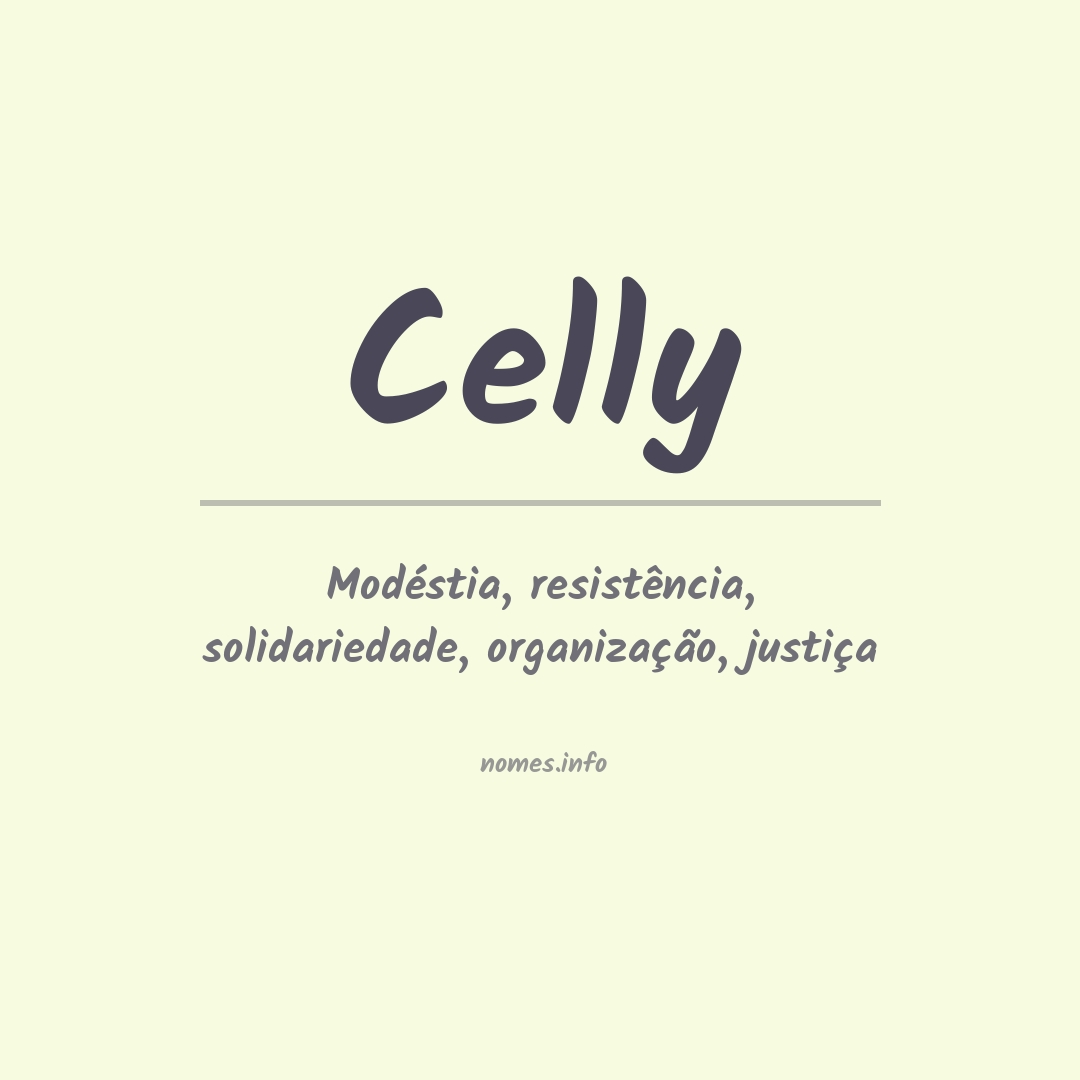 Significado do nome Celly