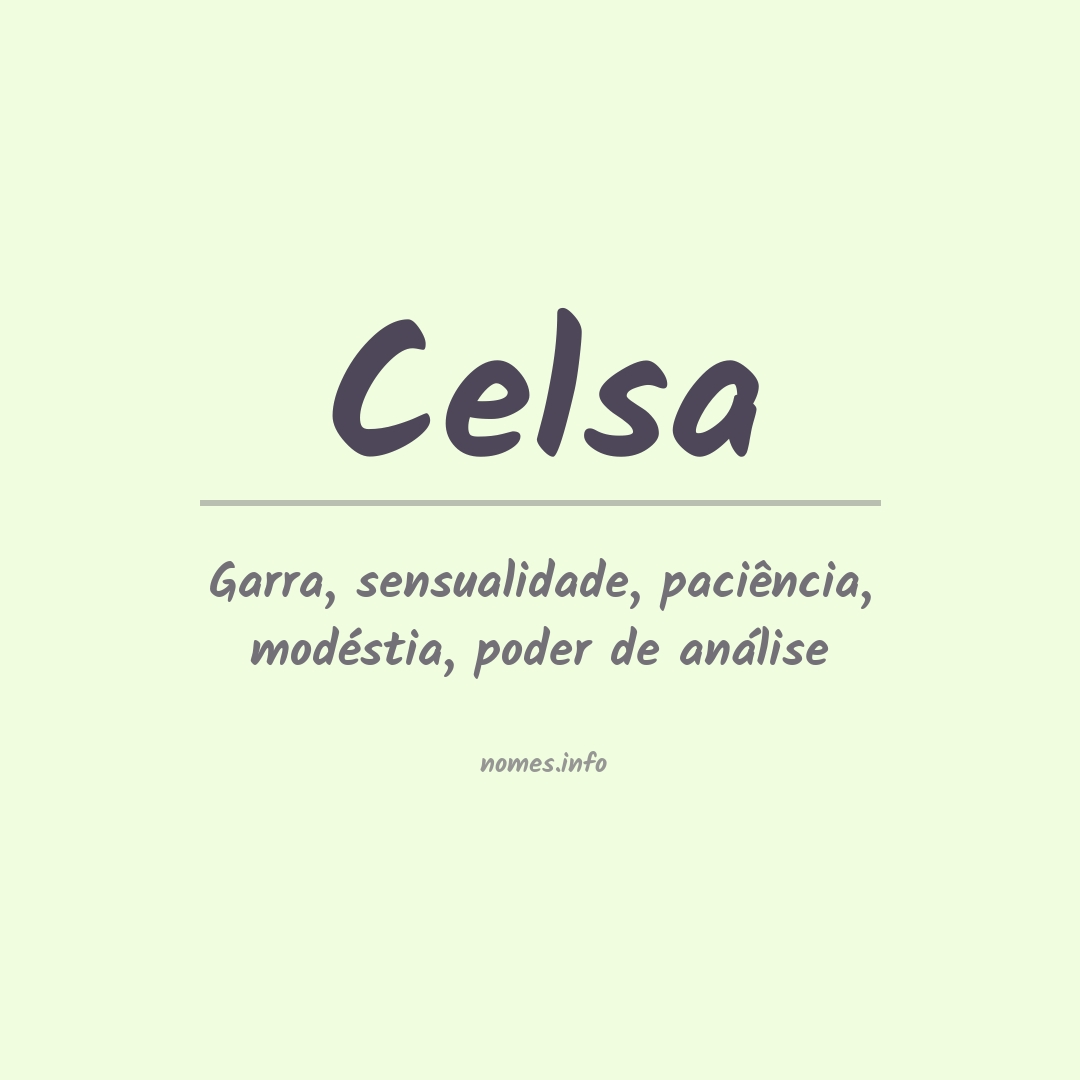 Significado do nome Celsa