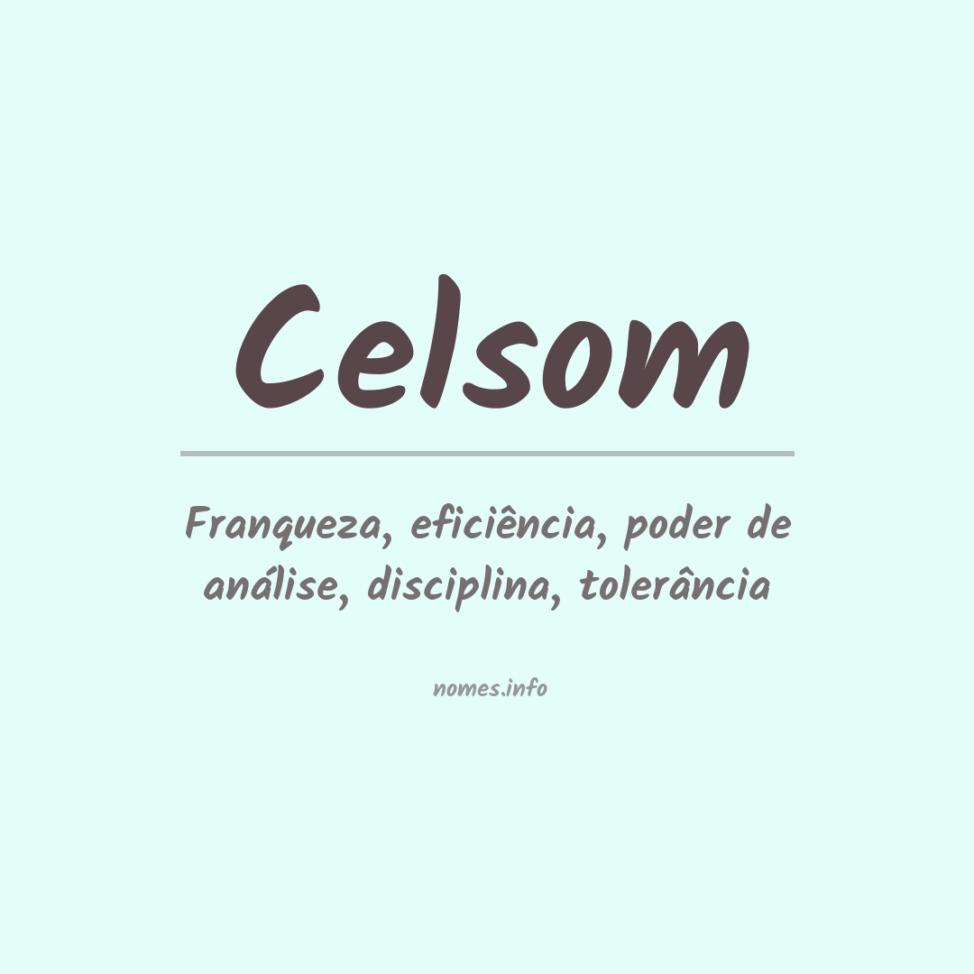 Significado do nome Celsom