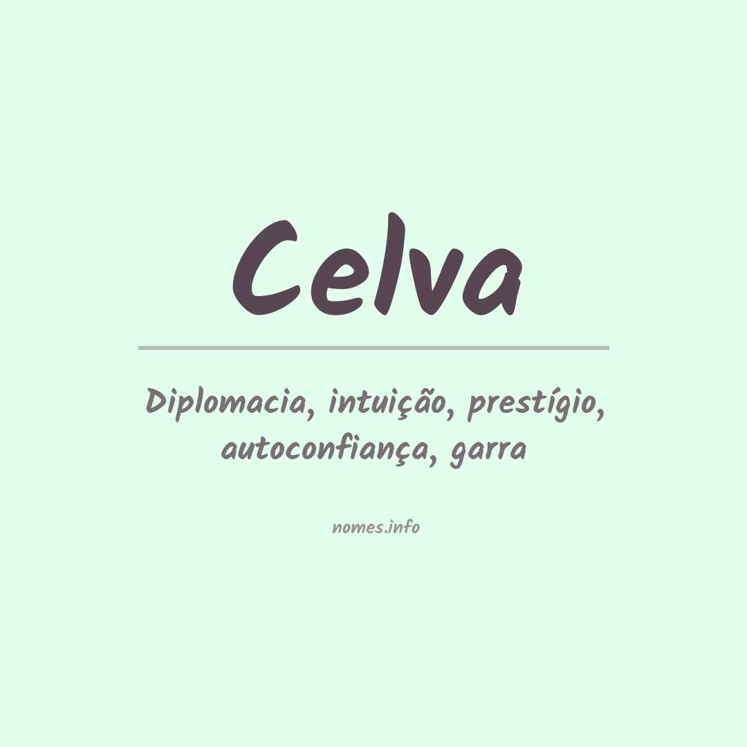 Significado do nome Celva
