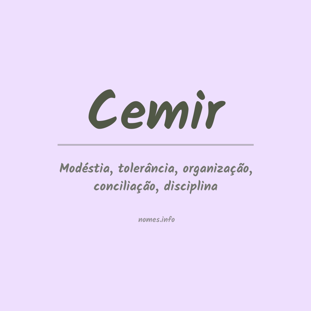 Significado do nome Cemir
