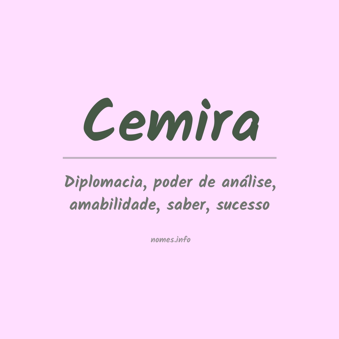 Significado do nome Cemira