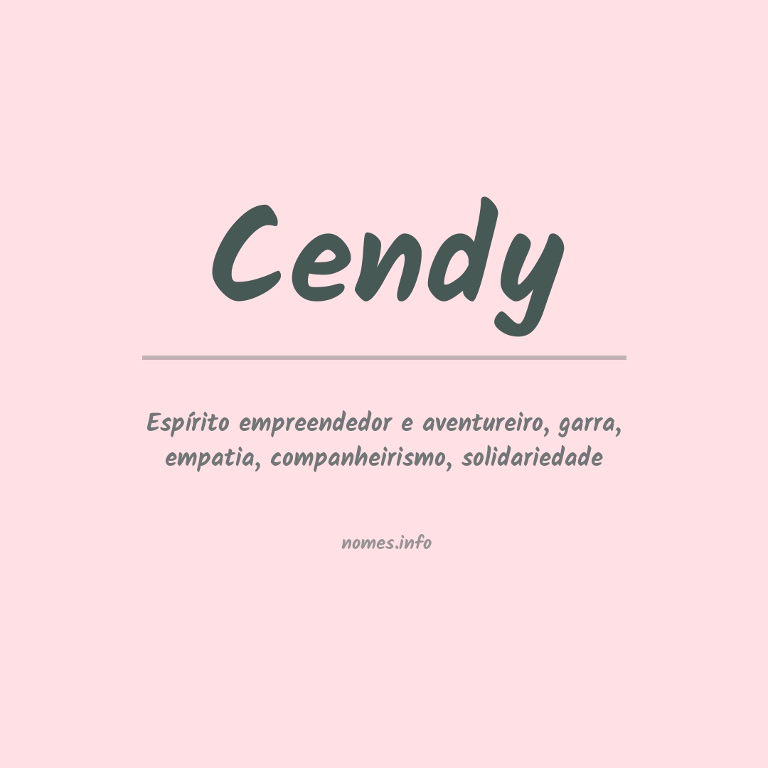 Significado do nome Cendy