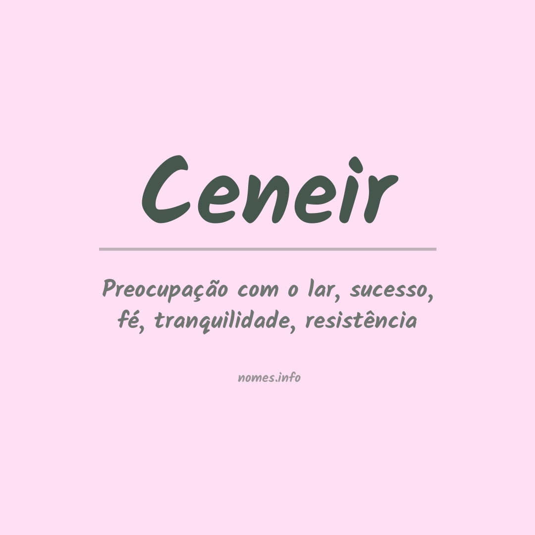 Significado do nome Ceneir