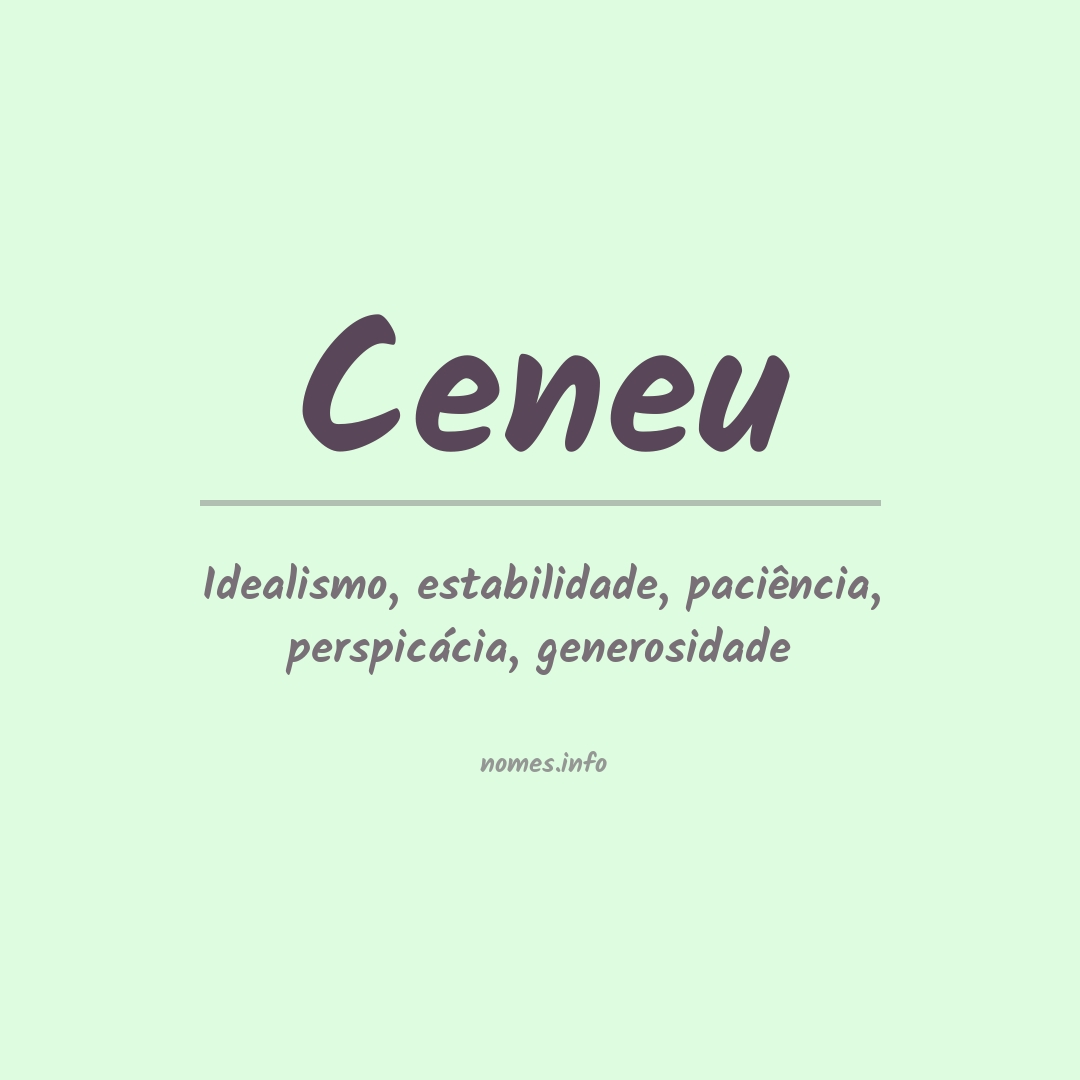 Significado do nome Ceneu