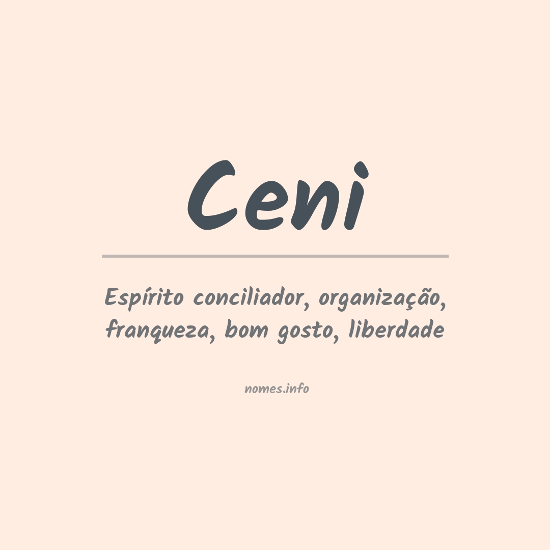 Significado do nome Ceni