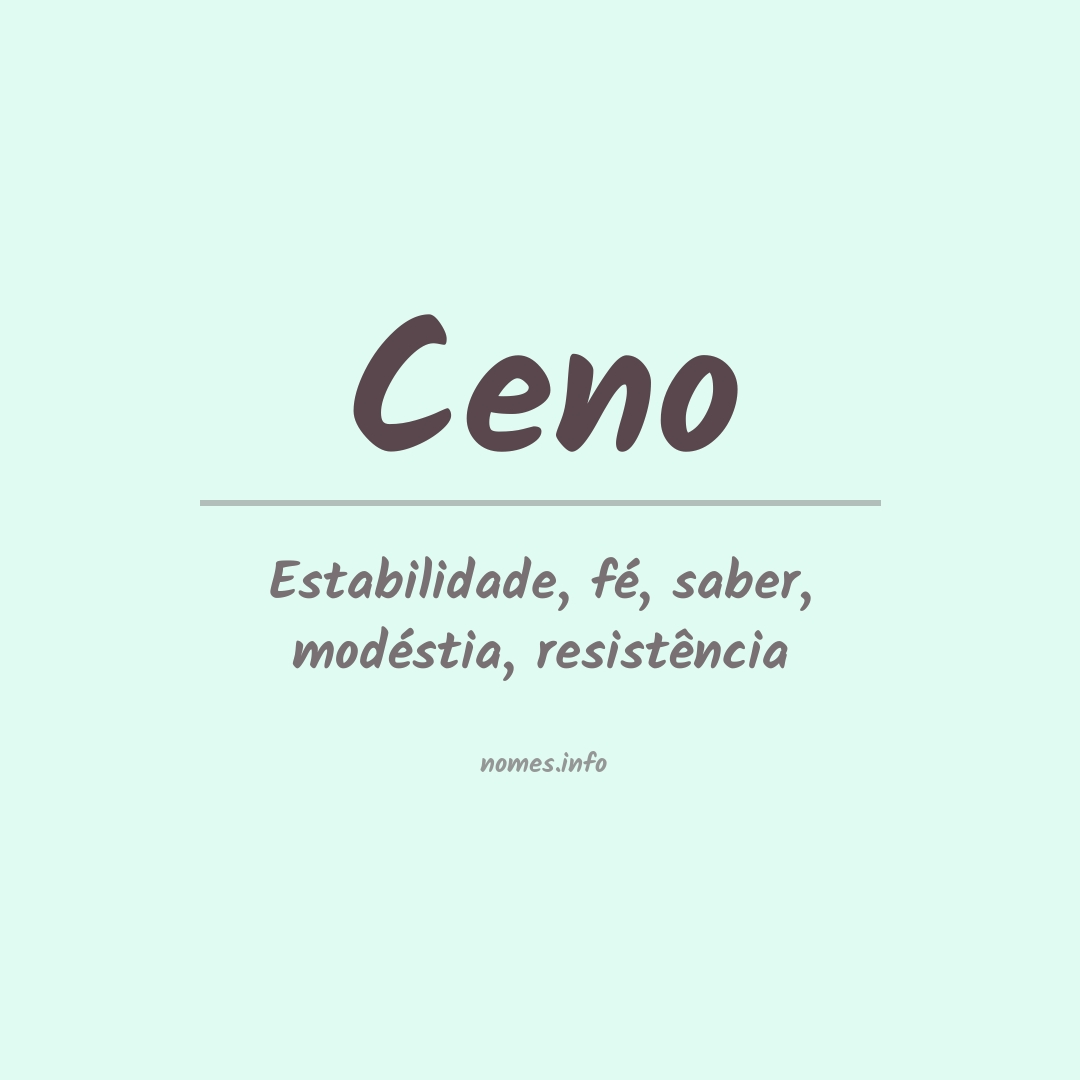 Significado do nome Ceno