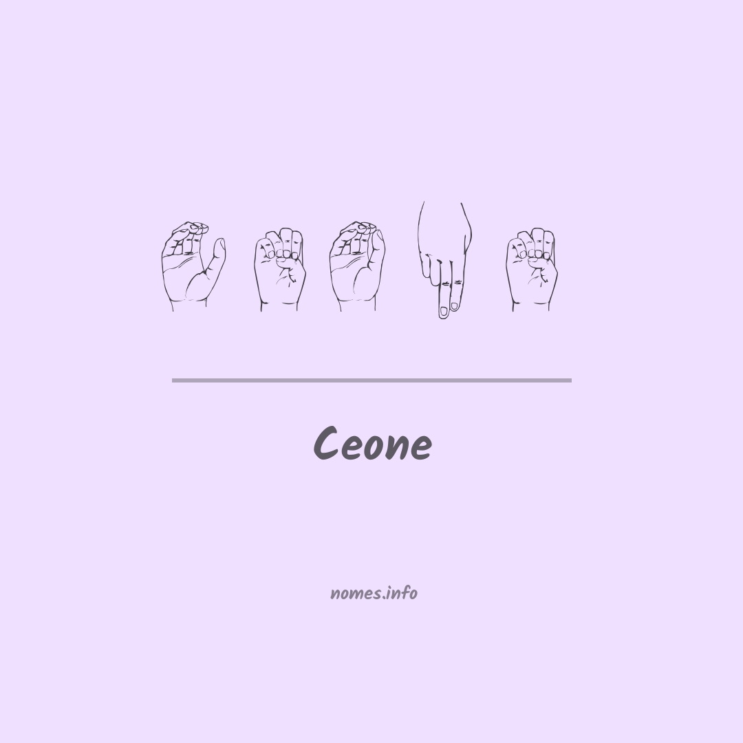 Ceone em Libras