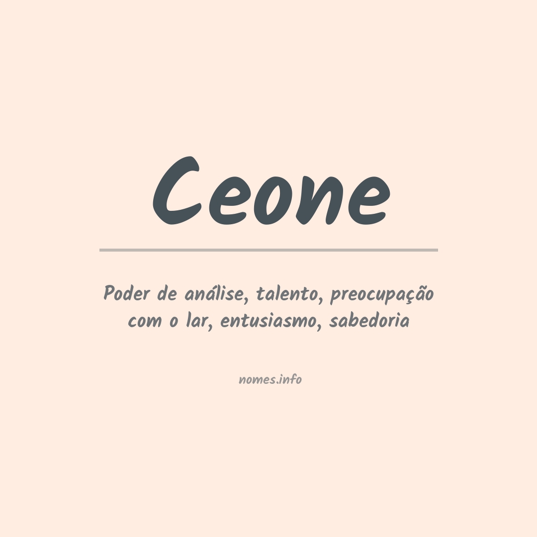 Significado do nome Ceone