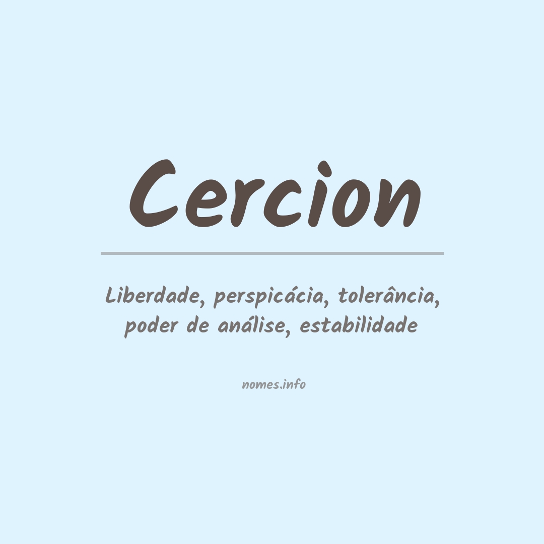 Significado do nome Cercion