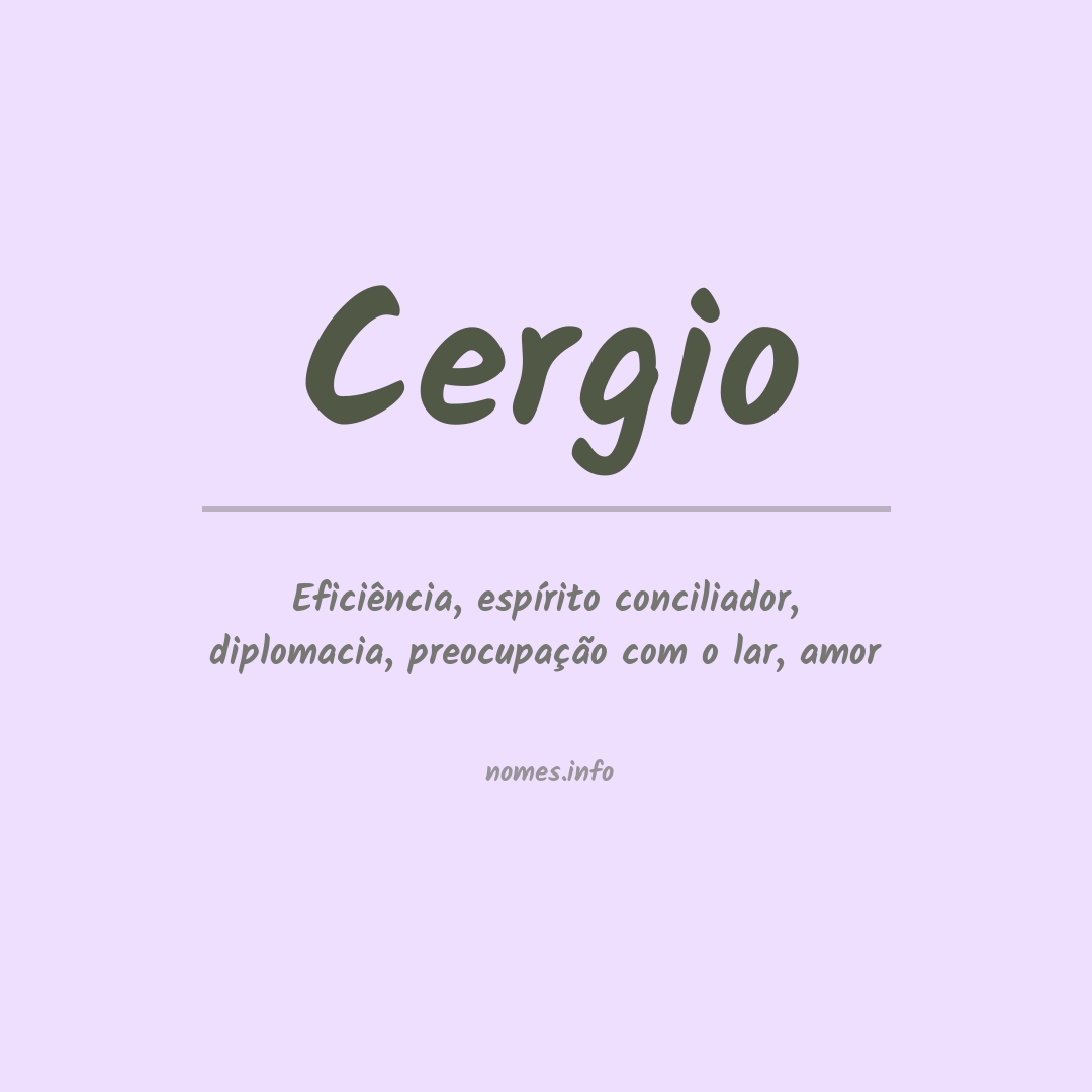 Significado do nome Cergio