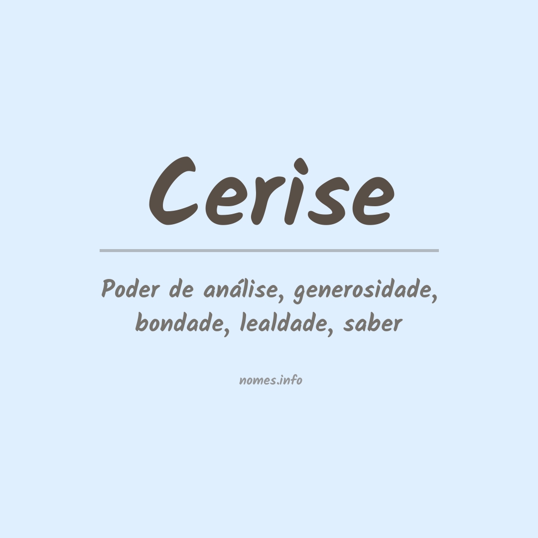 Significado do nome Cerise