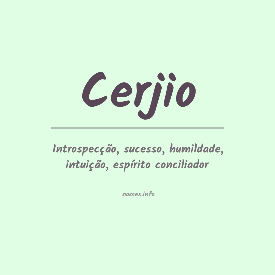 Significado do nome Cerjio